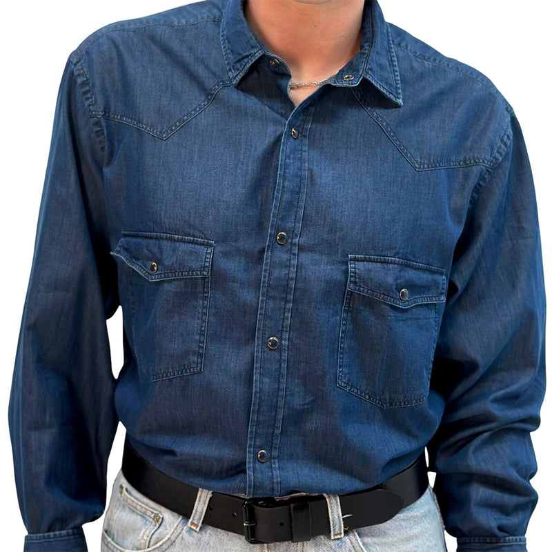 MENS SHIRT DARK DENIM - MS-1109-3