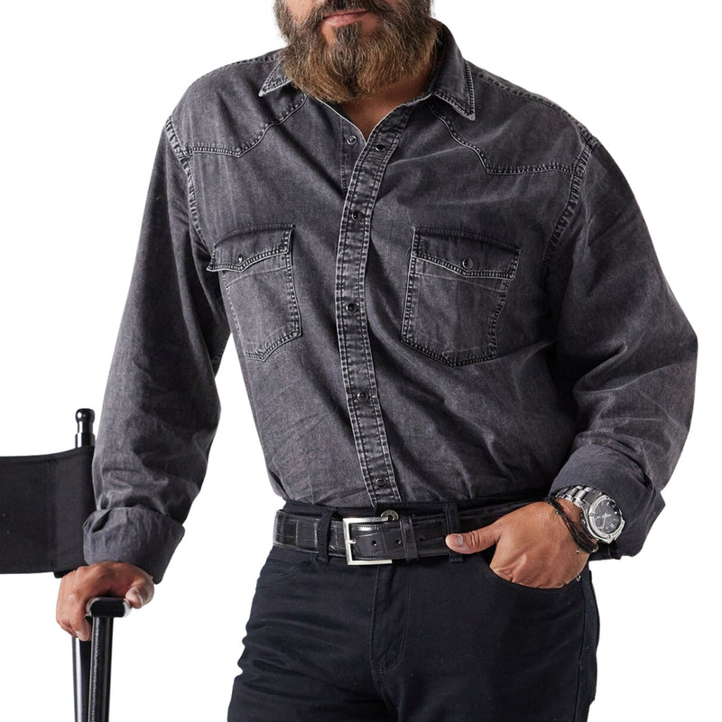 MENS SHIRT STONE WASH - MS-1109-1