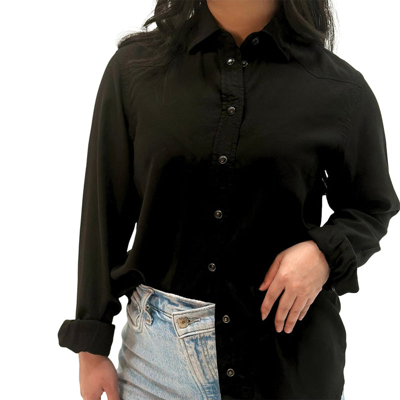 LADIES SHIRT BLACK - LS-1261-2
