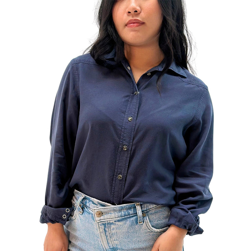 LADIES SHIRT DARK BLUE - LS-1261-1